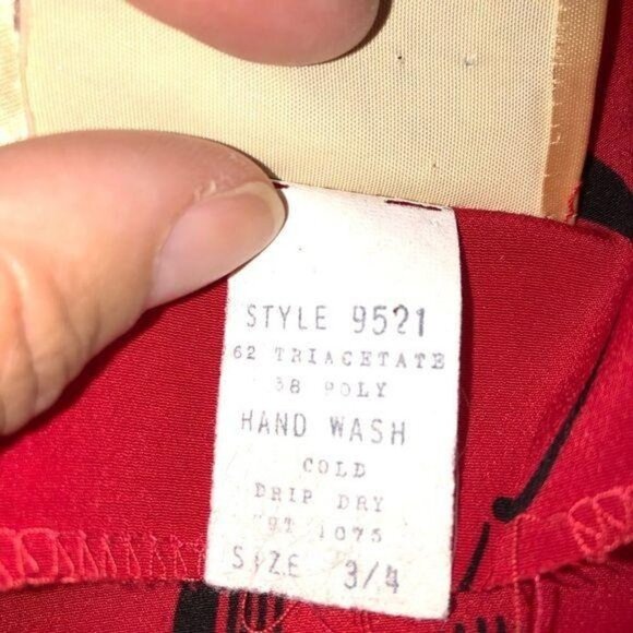 On The Rocks Dress Size 3 Juniors Womens Vintage Red Black Elastic Waist Belt - Picture 5 of 13